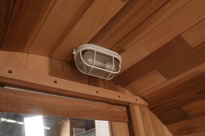 Blisspod | Prague | Canadian Red Cedar Outdoor Steam Barell Sauna | Full Glass Back | for 4–6 Persons