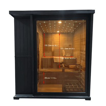 Indoor & Outdoor Hemlock Sauna 4person