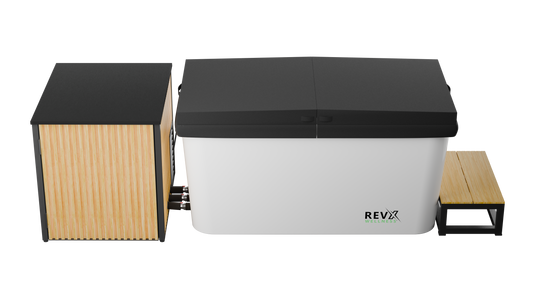 RevX Acrylic X Tub Cold Plunge + LUX High Performance Chiller and Filtration System