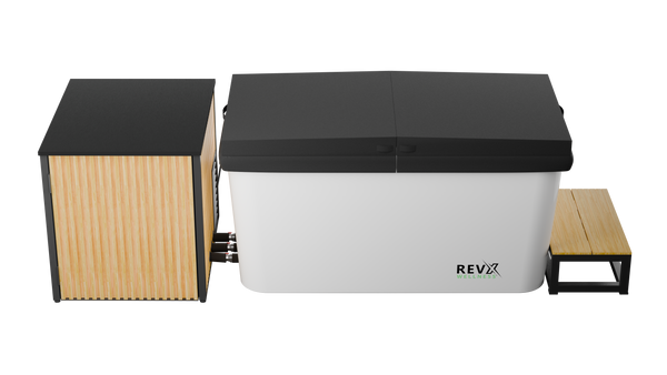 RevX Acrylic X Tub Cold Plunge + LUX High Performance Chiller and Filtration System